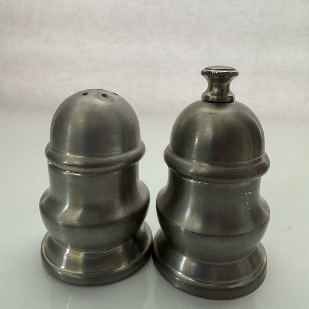 Garantito Tre Spade Italy Pewter Salt & Pepper Mill